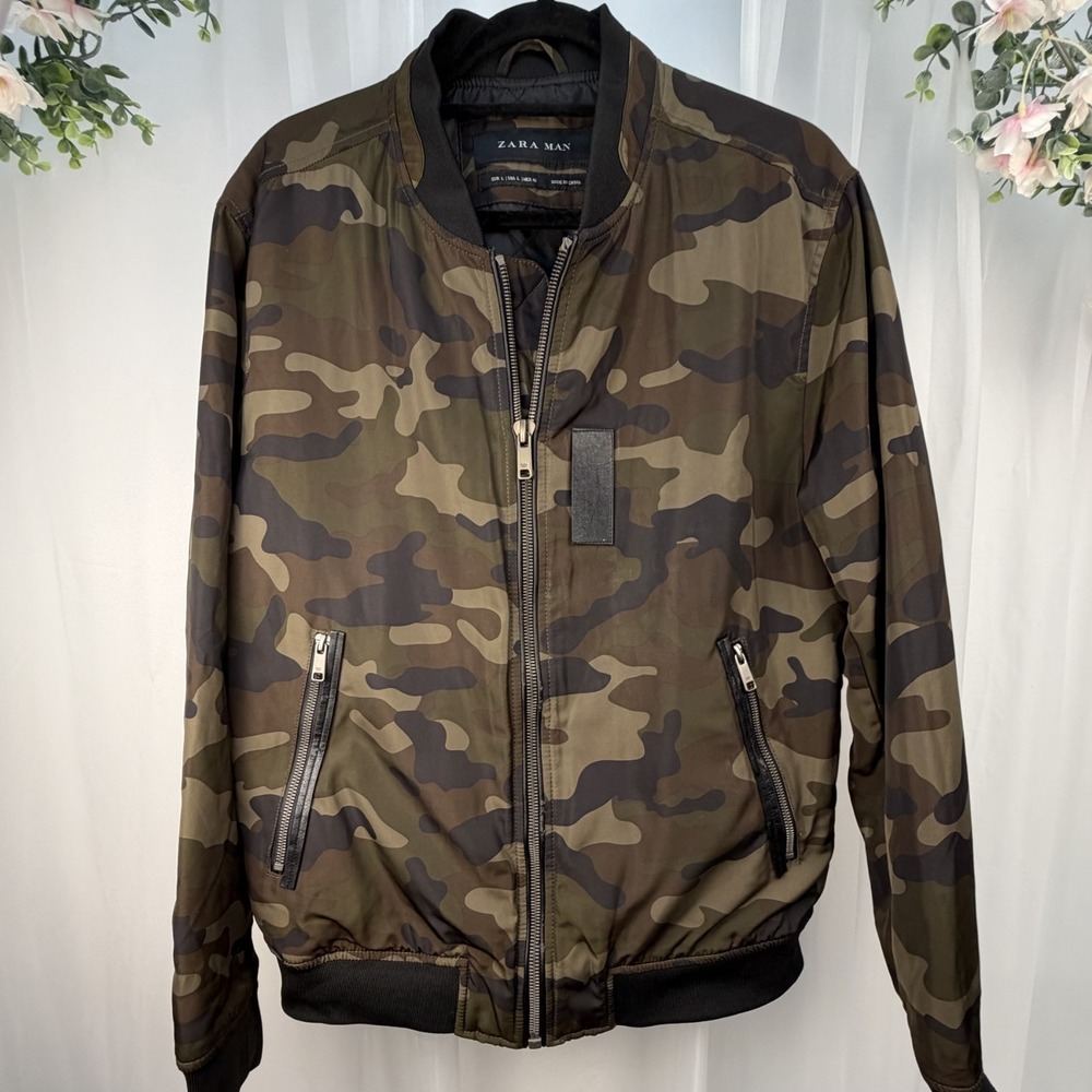 Zara Camo Bomber Jacket